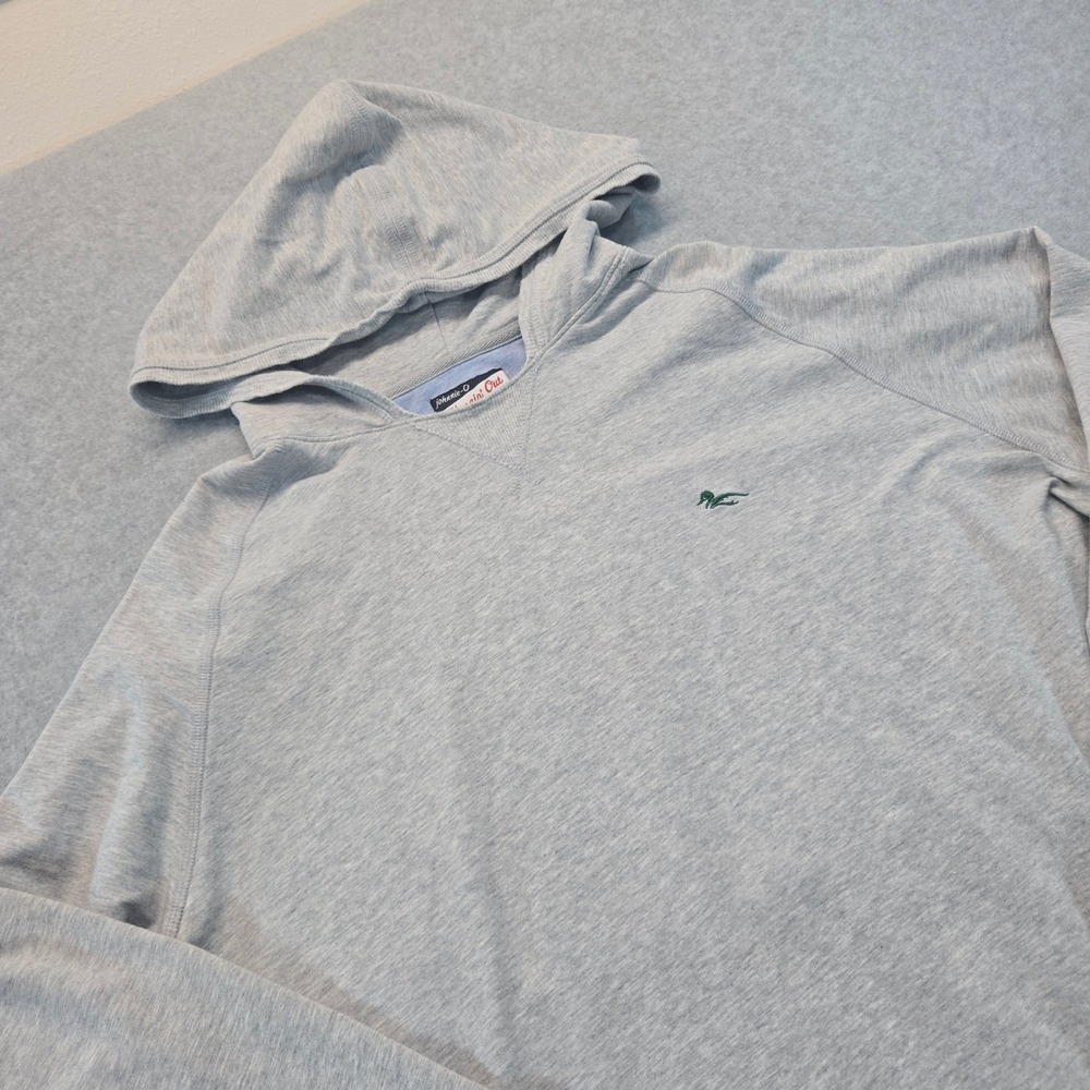 Johnnie-O Hangin Out Mens XL Gray Hoodie Long Sleeve Pullover Raglan Heathered